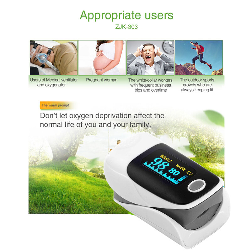 Oxímetro de pulso de dedo portátil de oxígeno en la sangre detector de Pulso y Monitor de ritmo cardíaco Spo2 herramienta de cuidado de la salud para los niños y adultos CE