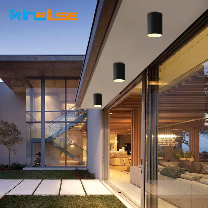 Impermeabile IP65 LED soffitto Downlight superficie montata COB Spot lampada bagno portico terrazza Villa casa illuminazione esterna AC85-265V