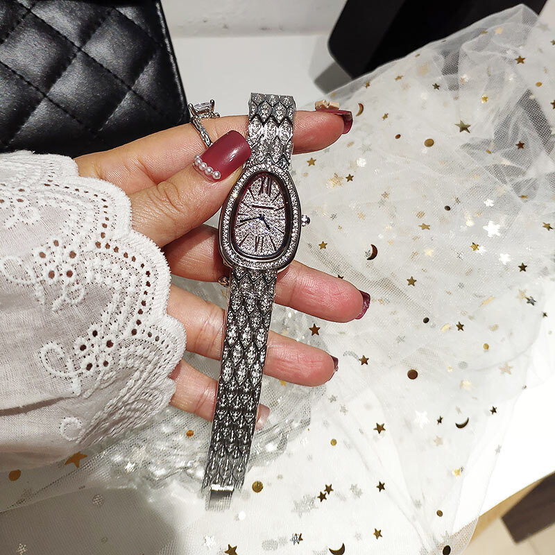 2021 unikalny oryginalny marka kobiety zegarki kwarcowe moda luksusowy kryształowy zegarek damski Top sukienka markowa bransoletka zegarek dla kobiet