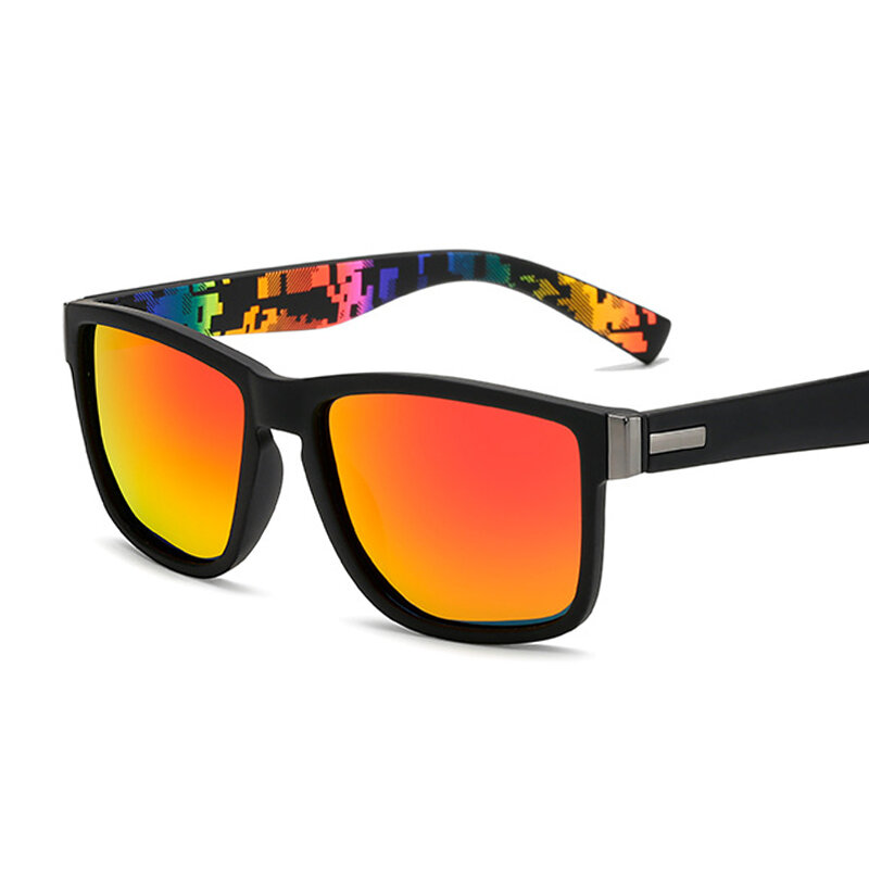 남녀공용 편광 선글라스, 운전 코팅 포인트, 레드 프레임 안경, 남성 선글라스, UV400 선글라스, 패션