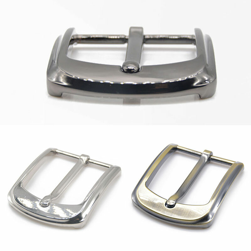 40mm Zinc Alloy Men's Casual Belt Buckle Single Pin Half Buckle for Leather Craft Jeans Webbing Replacement Buckle Accessories
