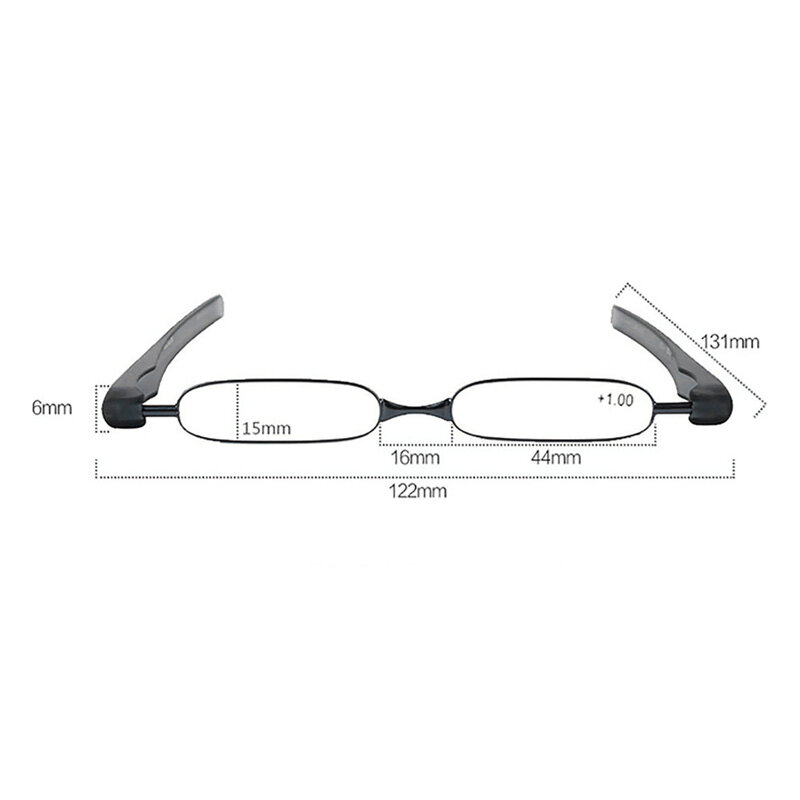 Popdream-mini óculos de leitura de bolso para homens e mulheres, portátil, dobrável, bolso, dobrável, leve, pequeno, presbiopia, + 150