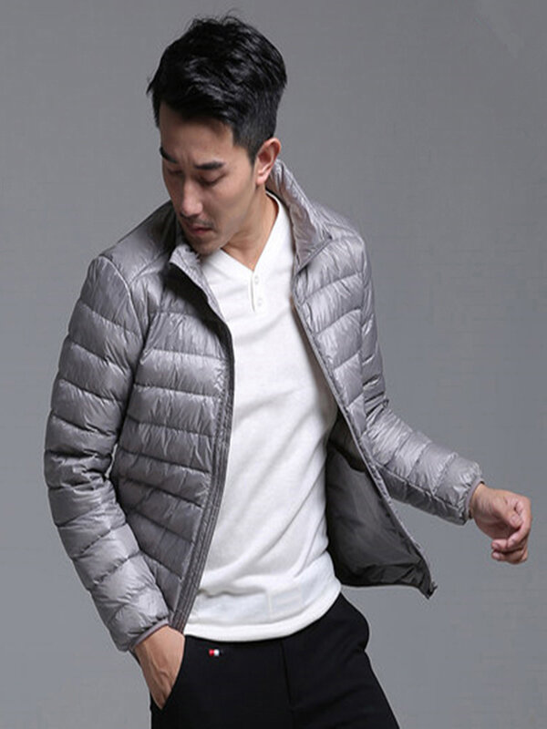 Masculino all-season ultra leve packable down jacket água e vento-resistente respirável casaco 2023 masculino hoodies jaquetas