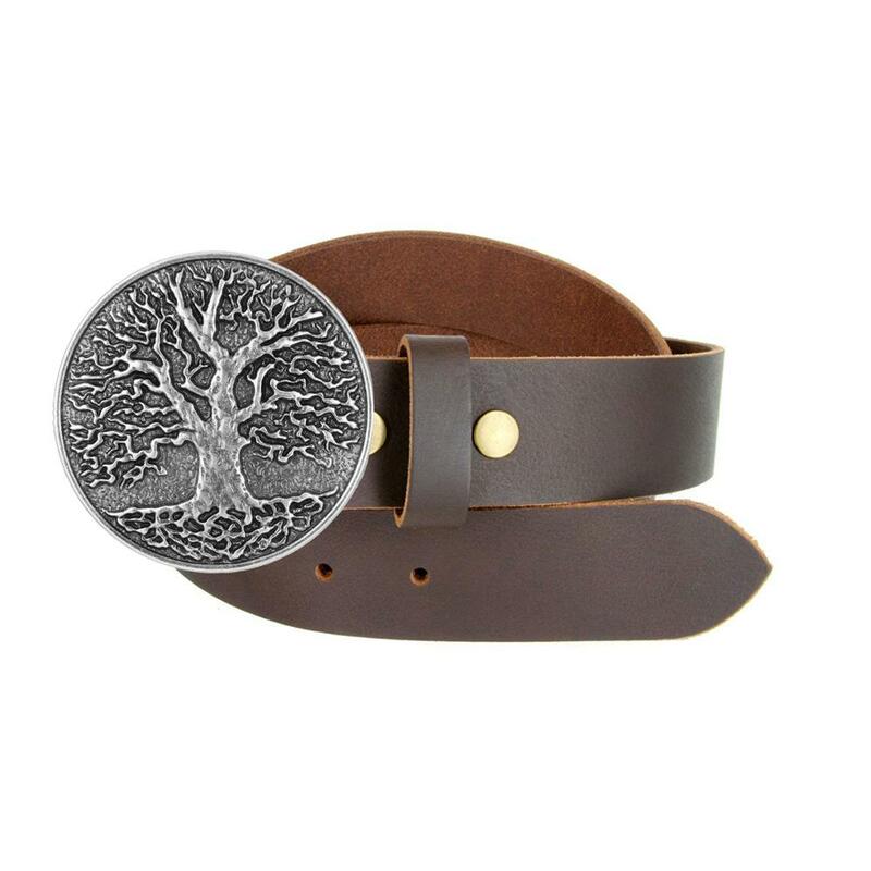 Silver retro western denim tree belt buckle, suitable for 4CM wide belt men's jeans accessories