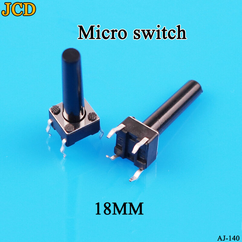 Botão Micro Interruptor para Brinquedos de TV e Casa, Interruptor Tact, DIP 4Pin, 6x6mm, 5mm, 8mm, 9mm, 10mm, 11mm, 12mm, 13mm, botão 14mm