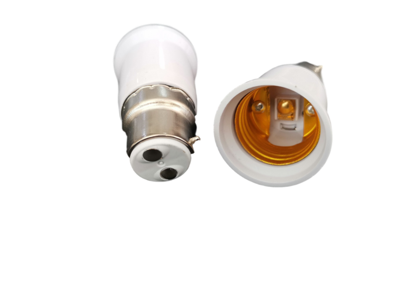 Adaptor Tipe Dasar Bohlam Lampu Soket Konverter Dudukan Lampu Bahan Tahan Api B22 Ke E27 Baru