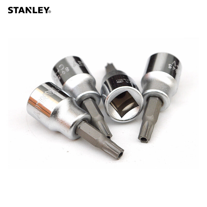 Stanley 1-Peça 3/8 1/2 unidade de segurança tamper proof torx bit soquete com furo TT10 TT15 TT20 TT25 TT27 TT30 TT40 TT45 TT50 TT55