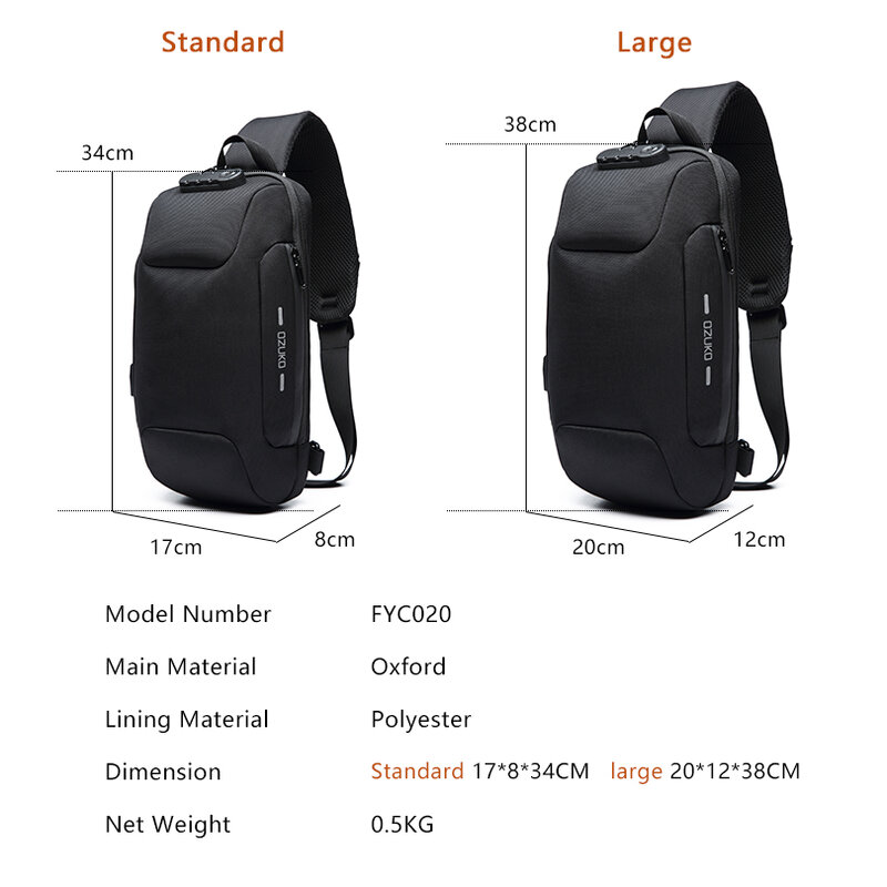 Многофункциональные сумки-мессенджеры Fy, мужская сумка через плечо с защитой от кражи, нагрудная Сумка-слинг, Мужская водонепроницаемая сумка для коротких поездок 2021