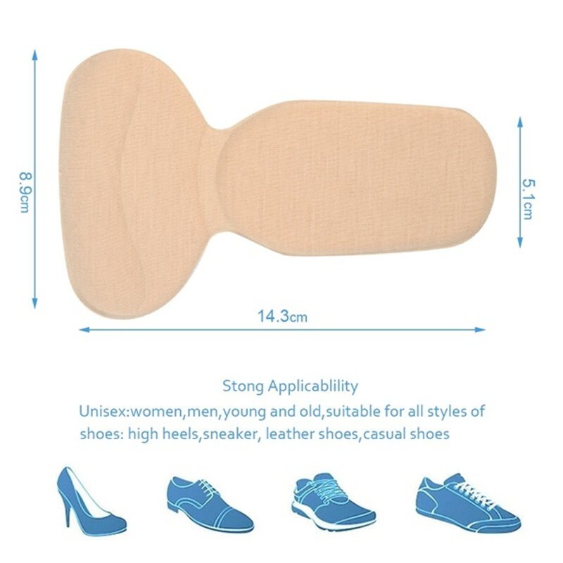 1 par t-forma alta calcanhar apertos forro pé calcanhar protetor almofadas de almofada para mulher saltos altos adesivos