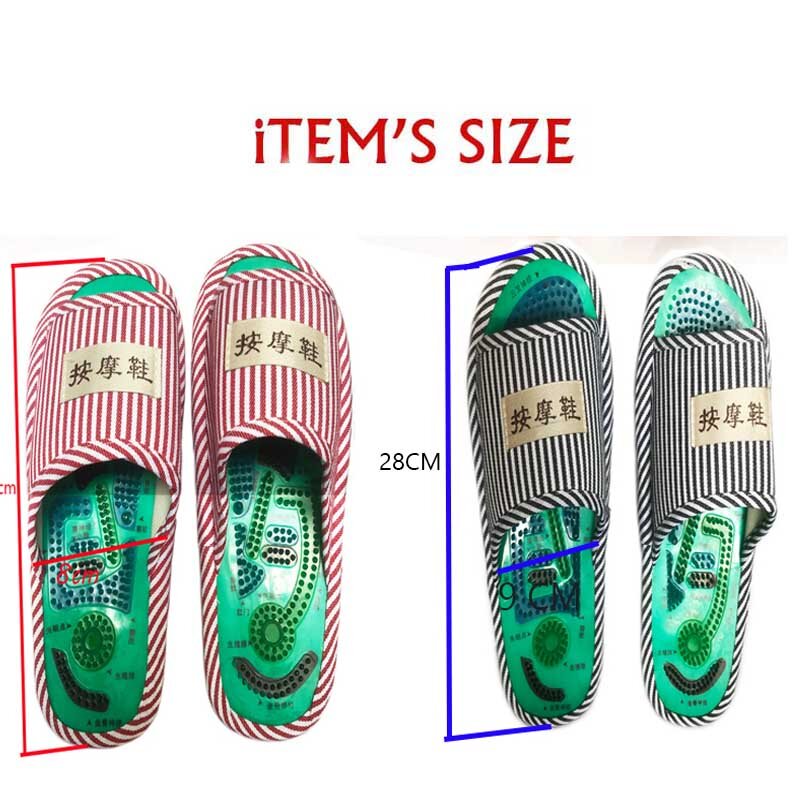 Acupuncture Foot Massage Slippers Health Shoe Shiatsu Magnetic Sandals Acupuncture Healthy Feet Care Massager Magnet Shoes