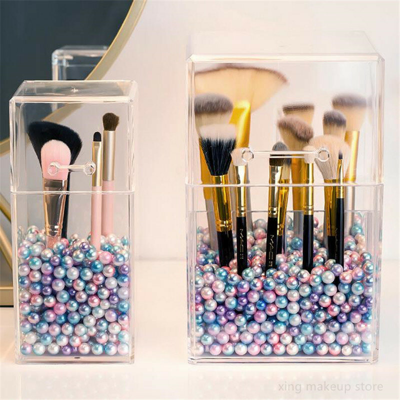 Organizador de brochas de maquillaje, caja de almacenamiento de acrílico transparente, soporte para brochas de maquillaje, soporte para bolígrafos, 30 #