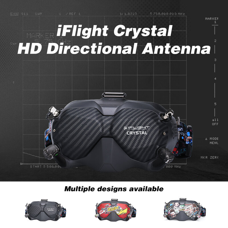 Iflight antena direcional de cristal hd 5.8ghz, módulo de longo alcance, antena de alto ganho, para rc, faça você mesmo, fpv, drone de corrida