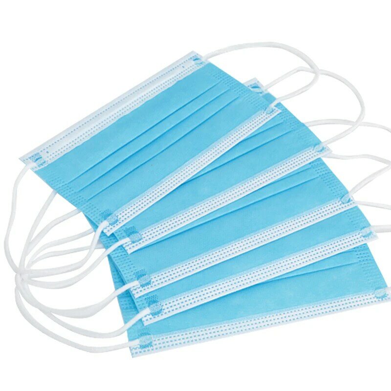 Mascarillas desechables Anti-polvo, Mascarillas de 3 capas con filtro, cubren boca, no tejidas, 50-200 Uds.