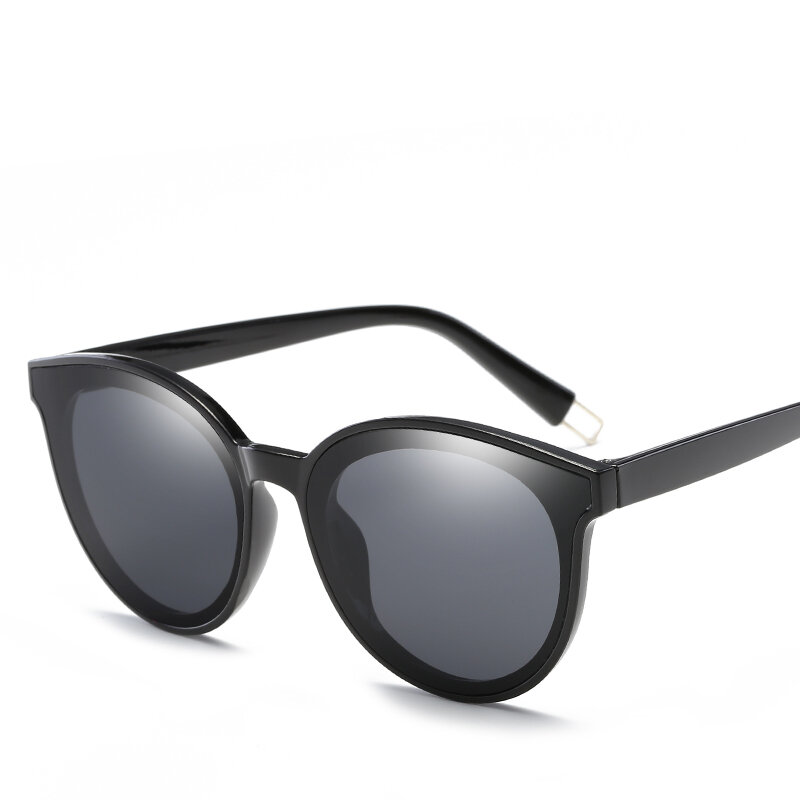 Солнечные очки LONSY в стиле ретро «кошачий глаз» для женщин и мужчин, роскошные зеркальные круглые солнцезащитные, винтажные, большого разме...
