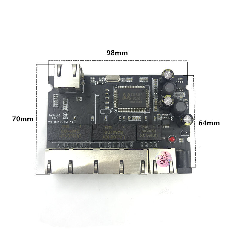 5-Port Gigabit Switch Module Wordt Veel Gebruikt In Led Lijn 5 Port 10/100/1000 M Contact Poort mini Schakelaar Module Pcba Moederbord