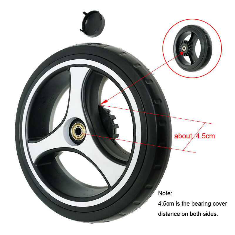 Universal Stroller Wheels For Baby Trolley Including 6/7/8/10/12Inch Tyre Different Size Front And Back Wheel Cart Accessories