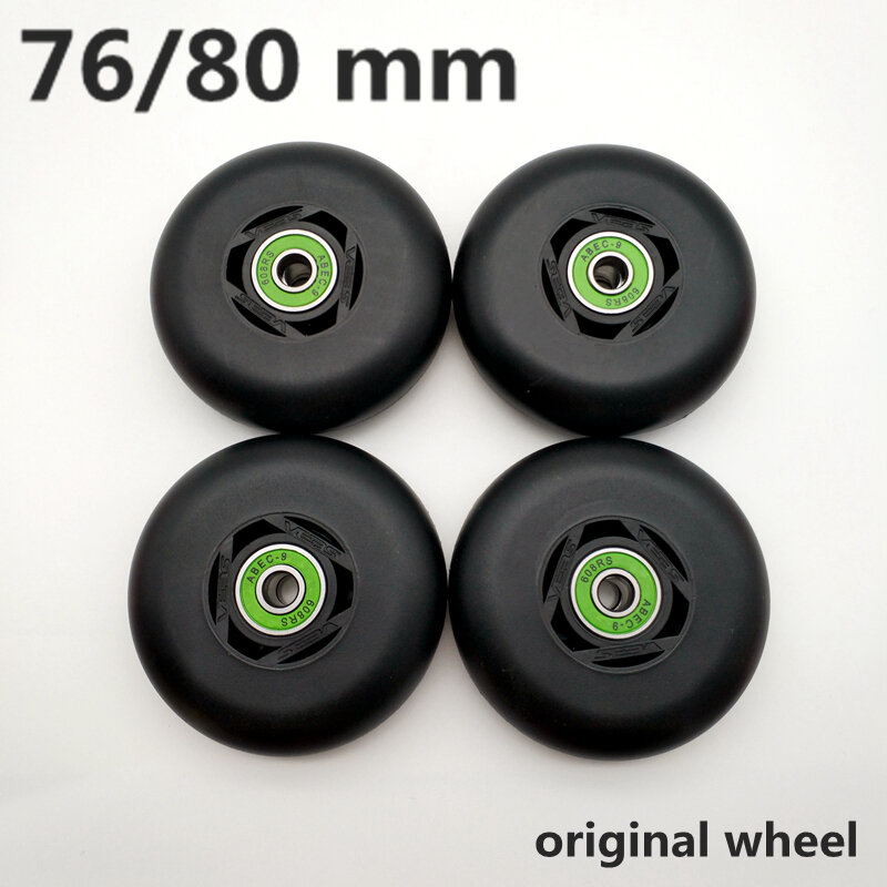 Spedizione gratuita in linea skate wheel roller wheel PU materiale 72mm 76mm 80mm 4 ruote/lotto