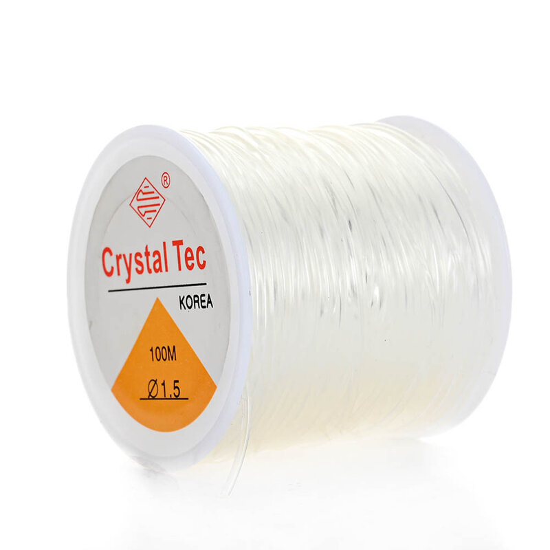 IYOE-Elastic Cord String para Fazer Jóias, Fio Transparente, Pulseira DIY, colar, Acessórios frisados, 0.5-1.5mm