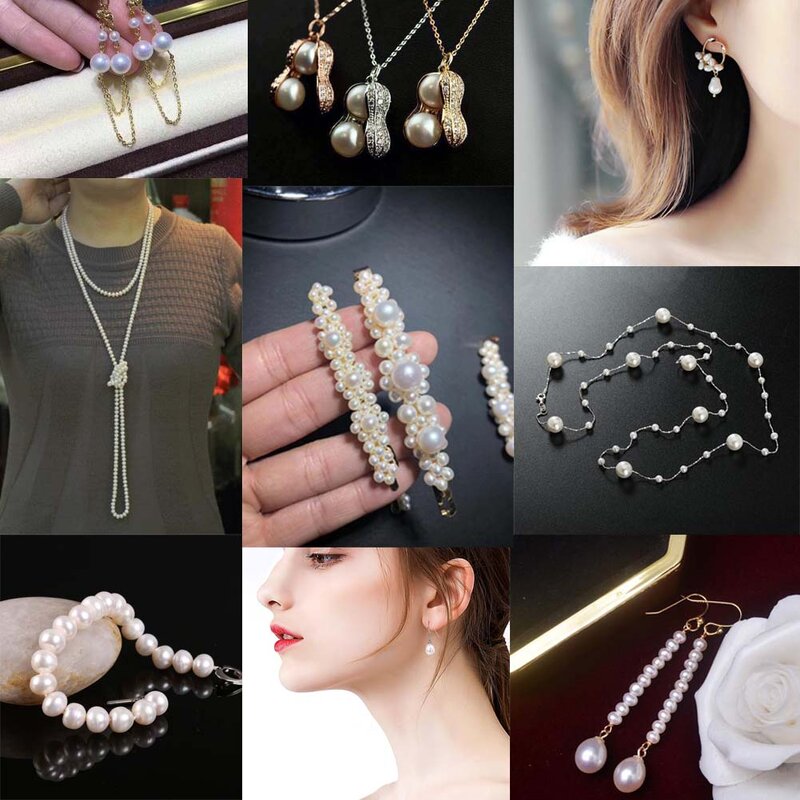 Natural Freshwater Pearl Beads High Quality Irregular Flat Shape Punch Loose Beads for Jewelry Making DIY Necklace Bracelet