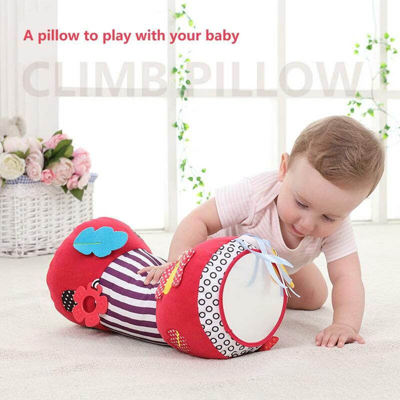 Criativo bebê rastejando rolo de exercício infantil brinquedo macio almofada crianças brinquedo de pelúcia infantil conforto rastejando travesseiro recheado