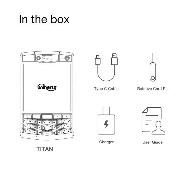 Смартфон Unihertz Titan Rugged QWERTY, Android 10, 6 + 128 ГБ, разблокированный, черный