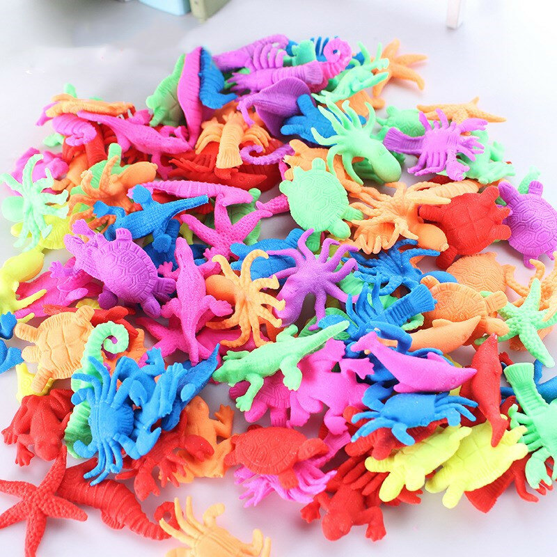 100PCS Growing In Water Bulk Swell Sea Creature Various Kinds Mixed Expansion Toy Colorful Puzzle Creative Magic Toys