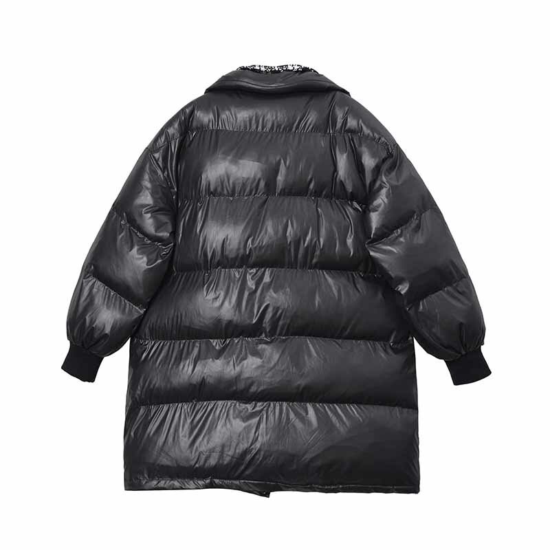 2022 inverno nuovo cappotto imbottito in cotone con cuciture scozzesi in Tweed Parka da donna spesso caldo Streetwear sciolto giacca da pane Oversize femminile