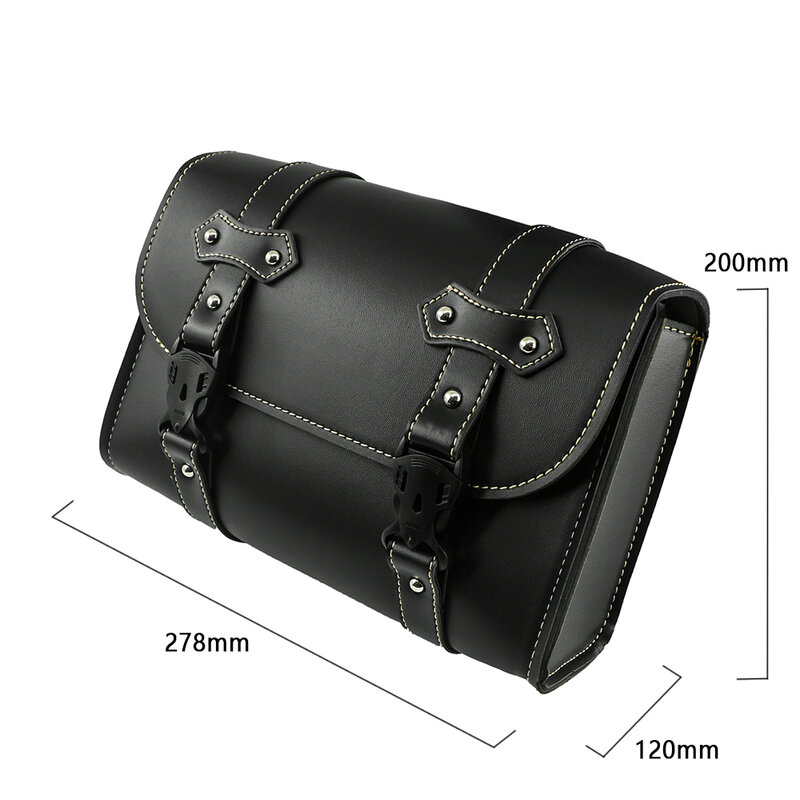 موتو السرج نموذج الجانب بولي Leather الجلود الأمتعة السرج حقيبة تخزين حقيبة أدوات ل هارلي سبورتستر XL883 XL1200 العالمي xl 883