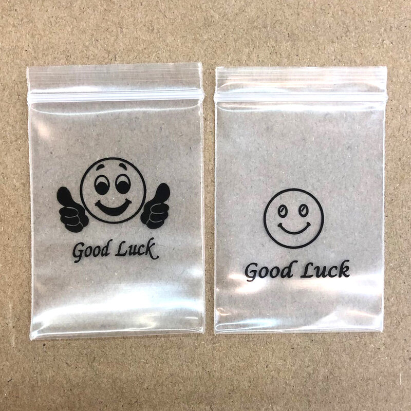 Starose 100Pcs/Lot New 4x6cm Thumbs Up Print Clear Ziplock Bags Good Luck Jewelry Packing ZIP Bag Waterproof Plastic Sealed Bag