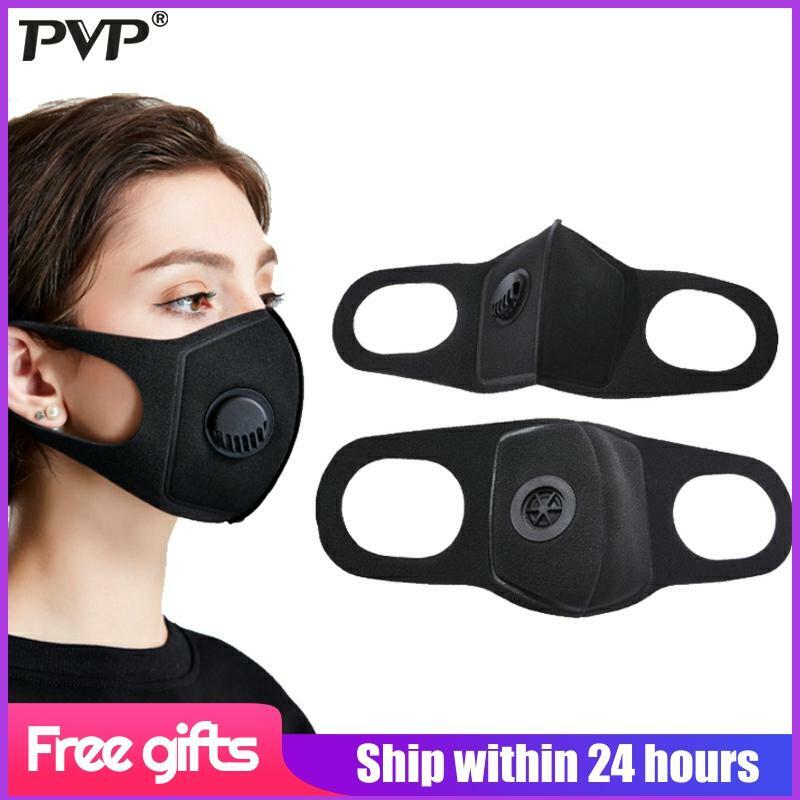 PVP 1Pcs Face Mask Dust Mask Anti Pollution Masks PM2.5 Activated Carbon Filter Insert Can Be Washed Reusable Mouth Masks warm