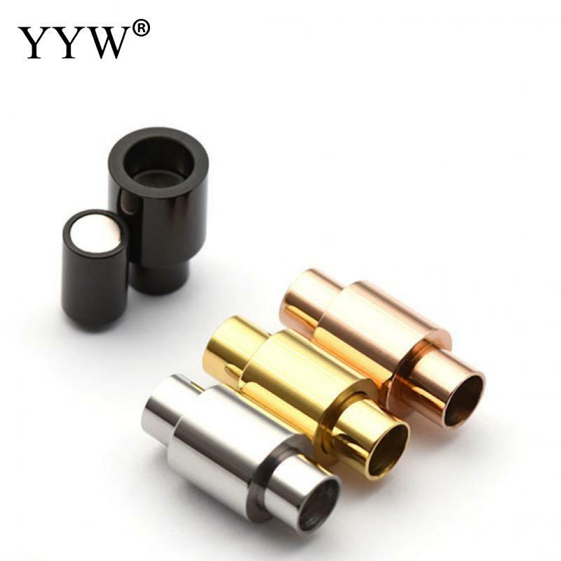 10PCs Stainless Steel Magnetite Clasp Jewelry Clasps For Bracelet Leather Cord Bracelet Connectors For Jewelry Making