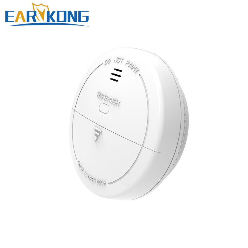 433mhz sem fio sensor detector de fumaça branco 80db alarme detector de fumaça de incêndio proteção contra incêndio para o sistema de alarme de segurança em casa