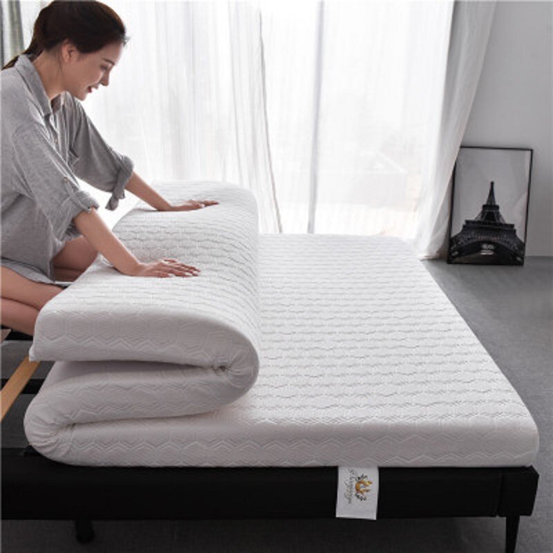 Colchón de látex Natural y relleno de esponja, alta resistencia, se puede restaurar sin deformación, tela cómoda, regalo, 10cm