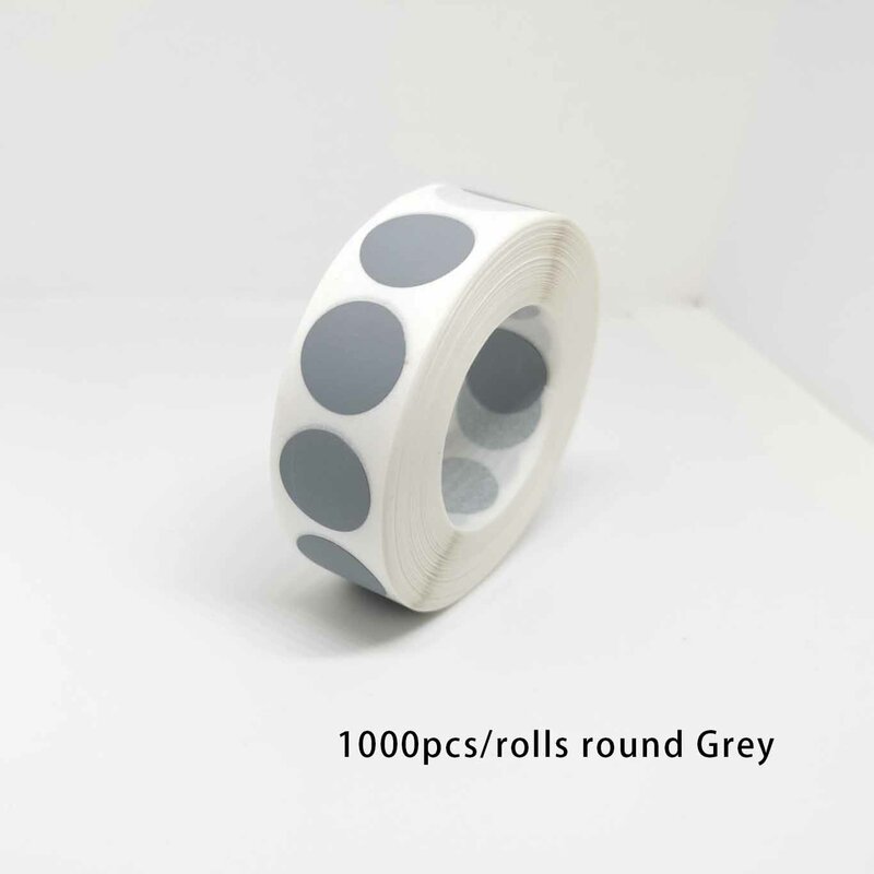 Shengshijie1000uds., pegatinas redondas de rascado de 0,63 pulgadas, 16mm, color gris, holográfico, blanco, para cubierta de código secreto, juego de casa, boda
