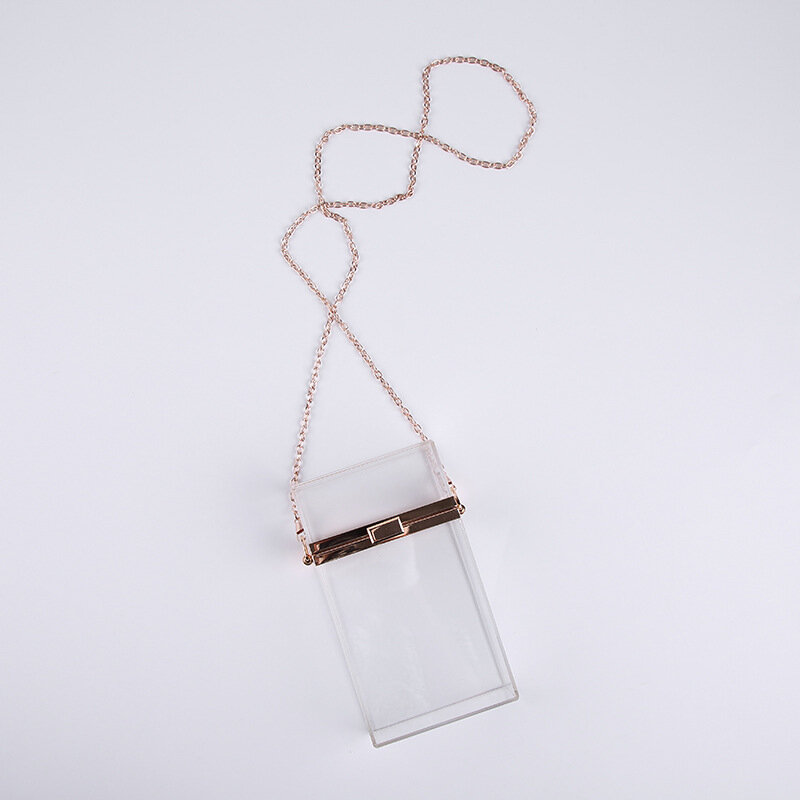 女性用の透明なアクリルハンドバッグとチェーン付きの小さなショルダーバッグ,イブニングクラッチ,2021コレクション