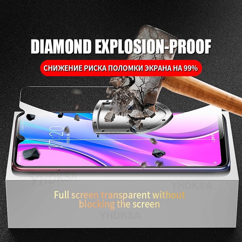 9D Full Protective Glass For Xiaomi Redmi 9 9A 9C 9T 8 8A Tempered Screen Protector Redmi Note 7 8 9 10 Pro 8T 9T 9S Glass Film