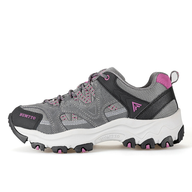 HUMTTO-zapatillas de deporte de cuero para mujer, zapatos de senderismo para exteriores, calzado deportivo para escalada, botas de Trekking para acampada, 2021
