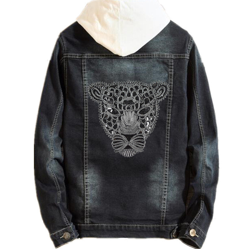 Odzież damska koszula Top Diy duża łatka Leopard head cekiny sobie z tym poradzą T-shirt dziewczyny naszywki na ubrania naklejki ze zwierzętami