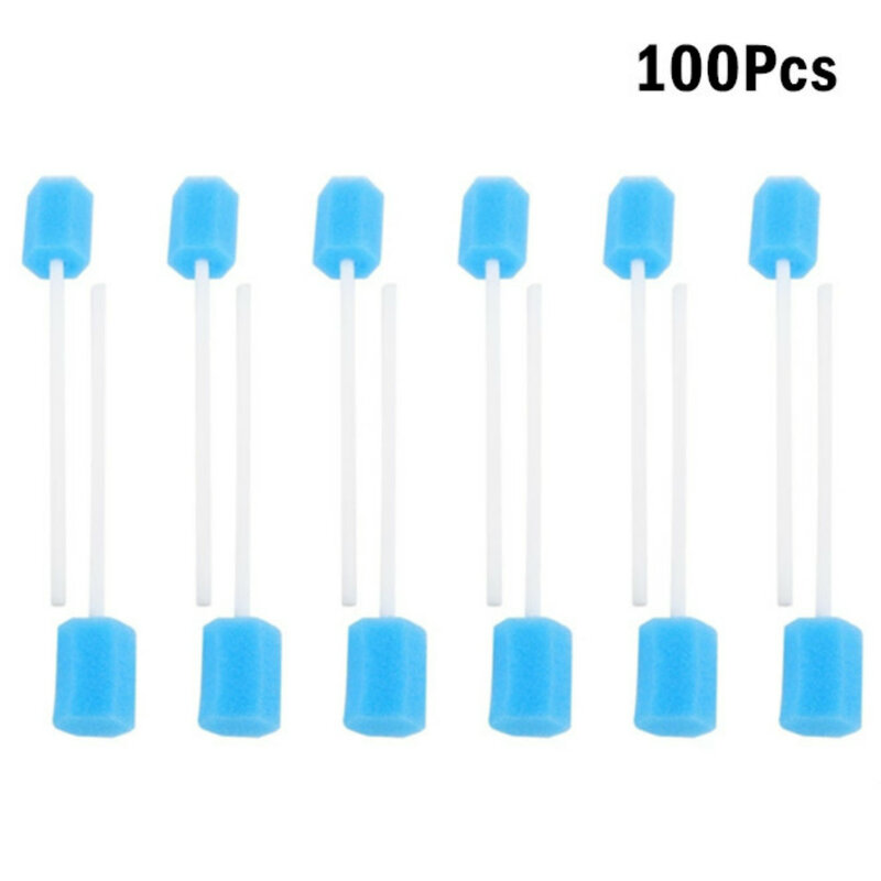 Bastoncillos de esponja desechables para limpieza bucal, 100 unidades, sin sabor, para el cuidado bucal y la salud