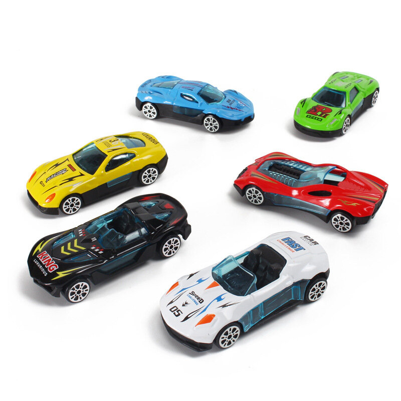 Coche de juguete de aleación de Metal y ABS para niños, modelo de coche de carreras deportivo SUV, escala aleatoria 1:64, juguetes fundidos a presión, 1 unidad