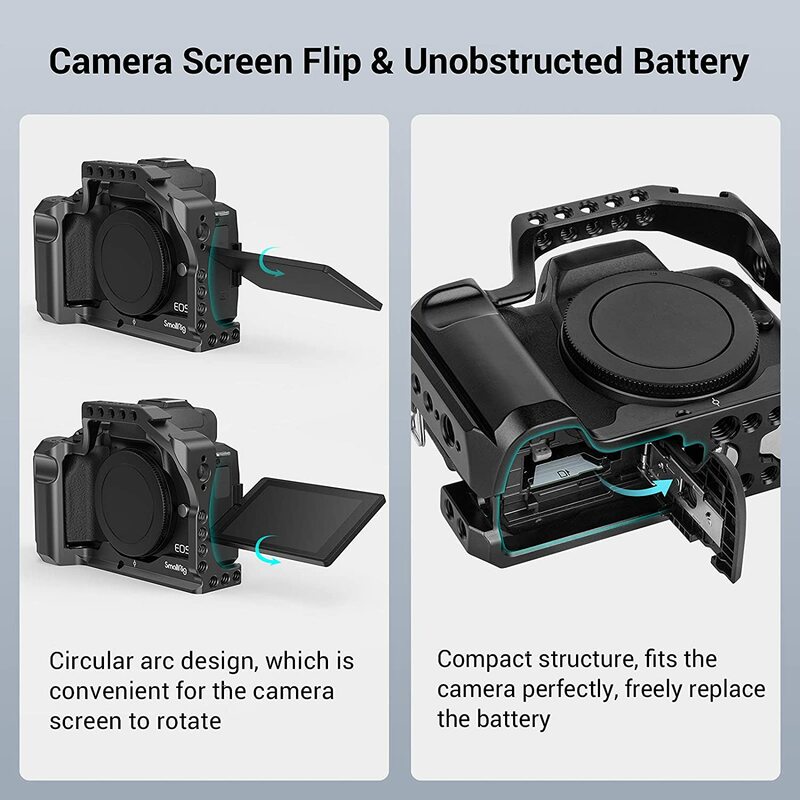 Jaula de cámara SmallRig M5 0 para Canon EOS M5 0/Canon M5 para Vlog W/ Nato Rail montaje de zapata fría para vídeo Vlogging 2168