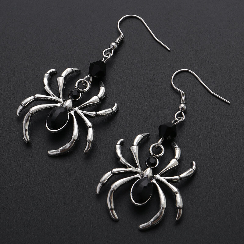 Dark Art Goth stile estetico orecchino ragno nero Design di gioielli Punk orecchini pendenti per regali mistici per ragazze Alternative