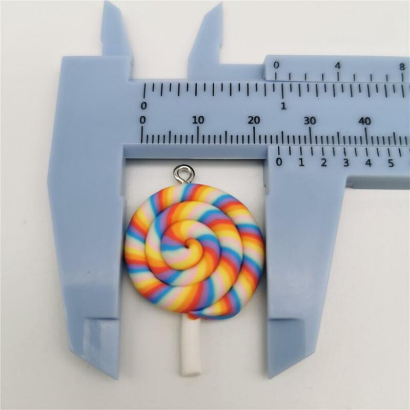10 Chiếc Chất Nhờn Quyến Rũ Đầy Màu Sắc Lollipop Đất Sét Mềm Họ Nhựa Chất Nhờn Phụ Kiện Hạt Làm Tiếp Tế Cho DIY Thêu Sò Hàng Thủ Công