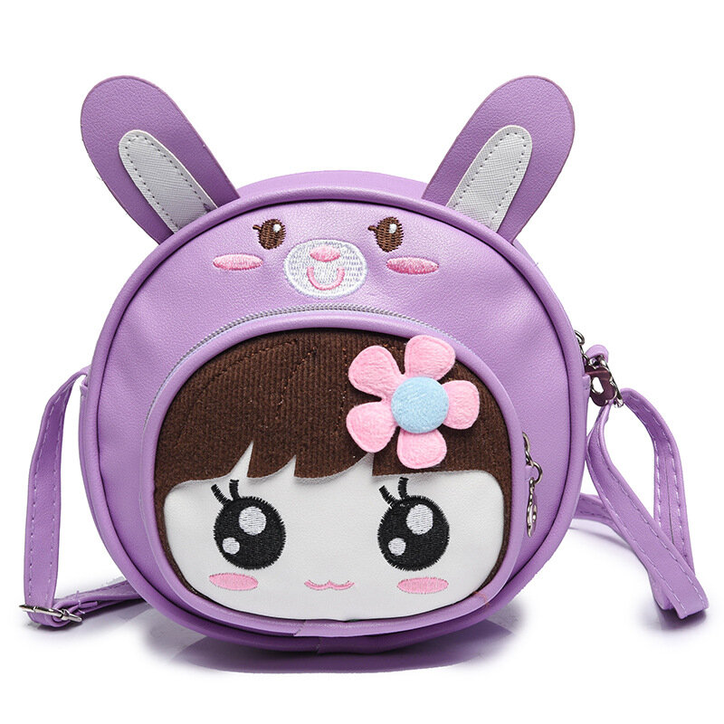 Moda Cartoon torba z motywem królika Mini dzieci Crossbody torby małe dziewczynki urocza torba kurierska z PU torebka dla dzieci