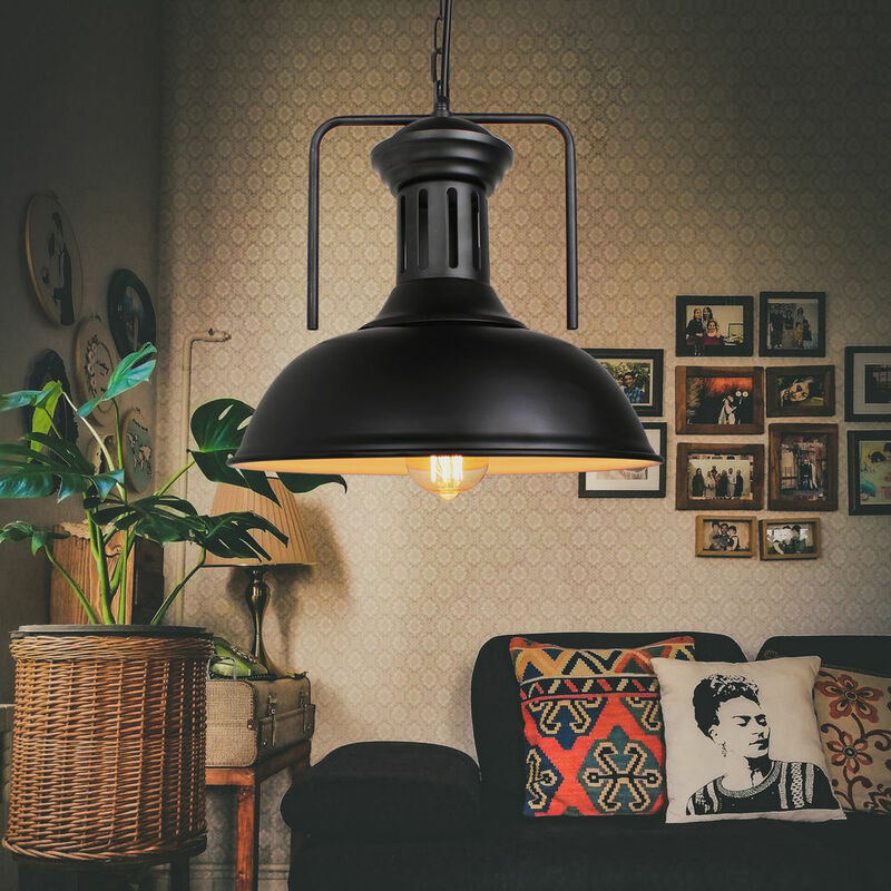 Lámpara colgante Retro de hierro para decoración del hogar, accesorio de iluminación Industrial para cafetería, Bar, Loft, luces nórdicas Vintage