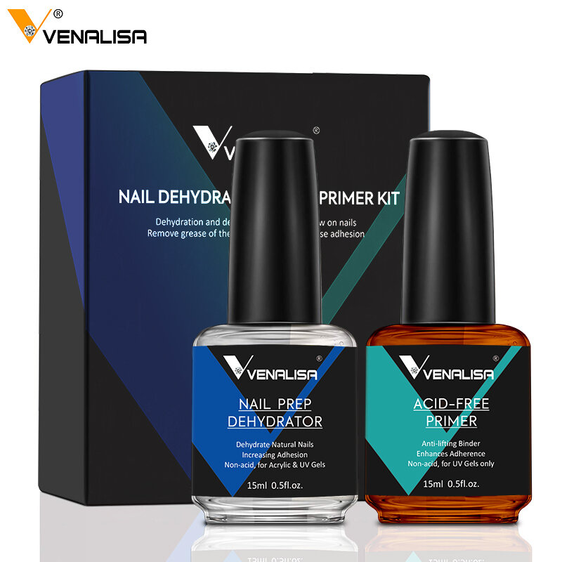 VENALISA Nail Prep Dehydrator ชุด Acid ฟรีรองพื้นกาวสารดูดความชื้นเล็บอะคริลิค Bonder เจล Balancing Oil Skin Solutions