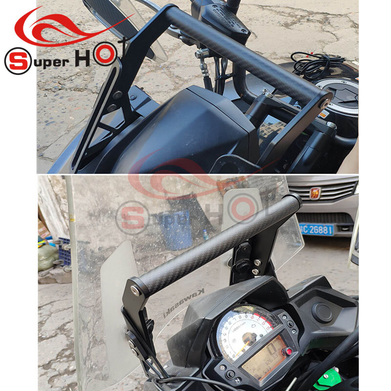 Per Kawasaki Versys 650 KLE650 VERSYS650 kle 650 2015 2016 2017-2020 Moto modificate di navigazione GPS Supporto della staffa supporter