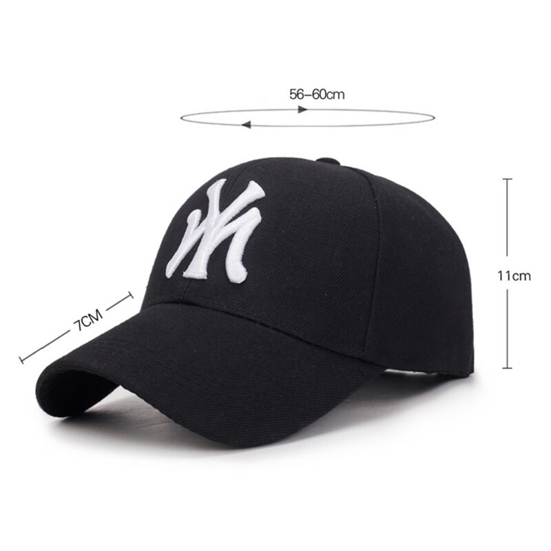 Czapka baseballówka na zewnątrz wiosenna i letnia modna, z napisami haftowana regulowana czapka męska czapka hip-hopowa TG0002