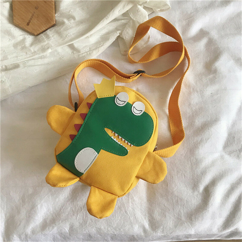 Saco de peito de dinossauro bonito dos desenhos animados unisex cruz-corpo saco da criança do bebê ao ar livre mochila de viagem crianças sacos para meninas meninos