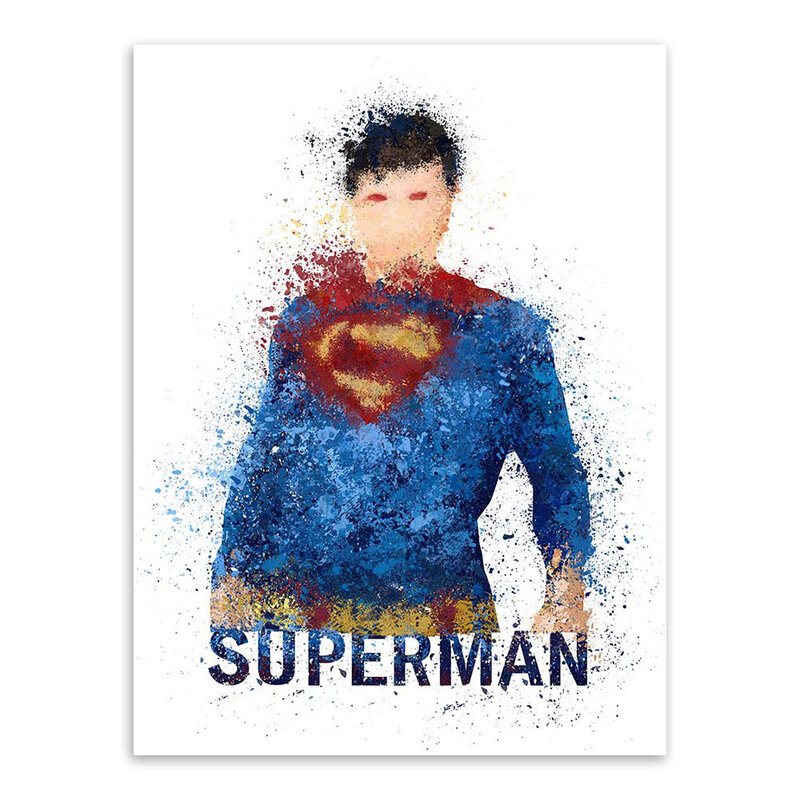 Marvel Comics постер из фильма Бэтмен Супермен железный человек Человек-паук Капитан Американский настенный художественный холст домашний декор...